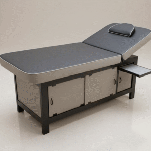 Luxury Salon Facial & Spa Bed with Storage Cabinet | Professional Beauty Treatment Table
