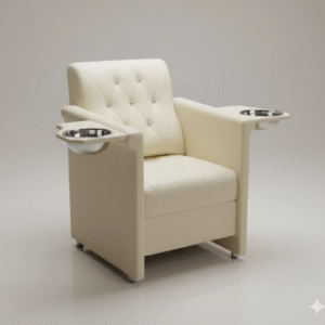 Luxury Manicure Pedicure Chair with Dual Bowls | Professional Nail Salon Chair