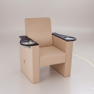 Professional Manicure Pedicure Chair with Dual Bowls | Nail Salon Manicure Chair