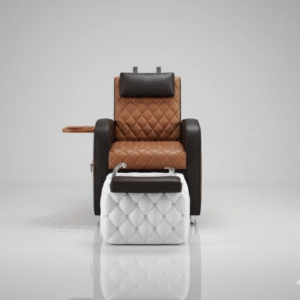 Luxury Pedicure Spa Chair with Foot Spa Tub | Professional Nail Salon Pedicure Chair