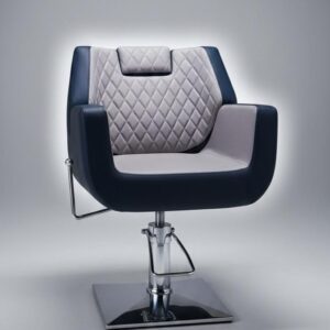 Luxury Hydraulic Salon Styling Chair with Diamond Stitch Backrest | Premium Salon Chair
