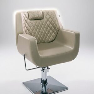 Premium Hydraulic Salon Styling Chair with Diamond Stitch Backrest | Modern Salon