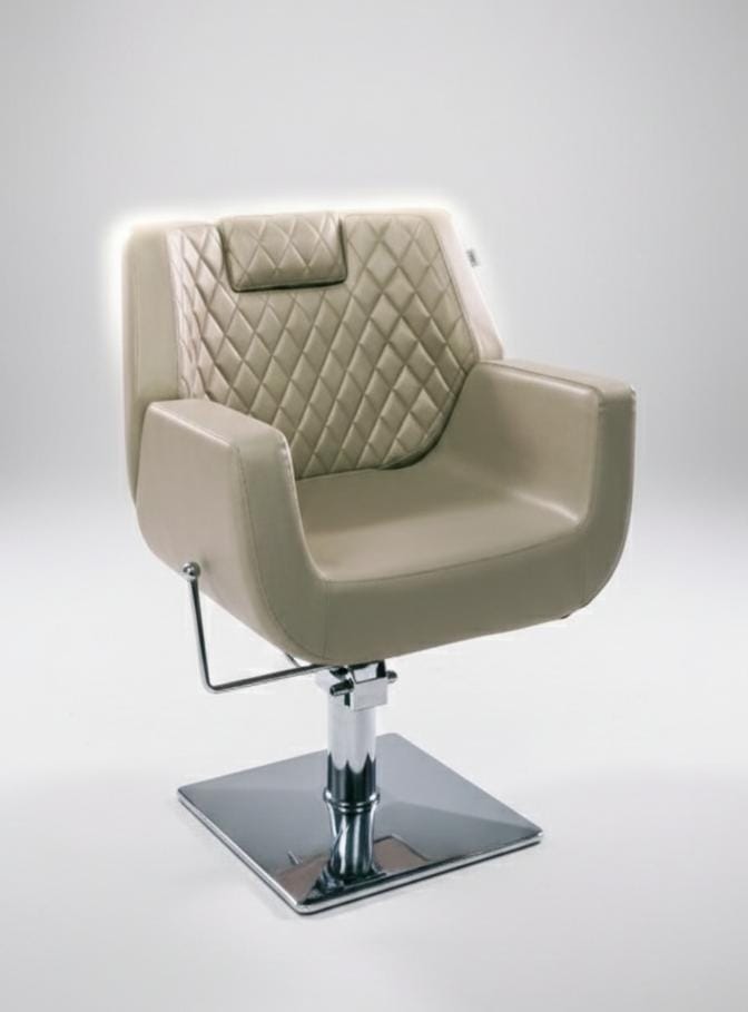 Premium Hydraulic Salon Styling Chair with Diamond Stitch Backrest | Modern Salon