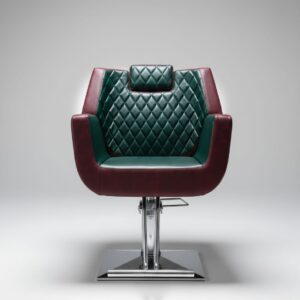 Luxury Hydraulic Salon Styling Chair with Diamond Stitch Design | Premium Salon Chair