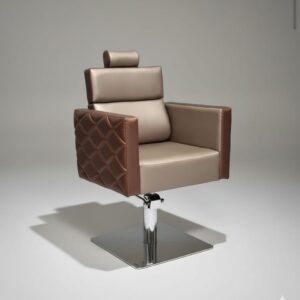 Luxury Hydraulic Salon Styling Chair with Adjustable Headrest & Diamond Side Design