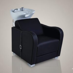 Professional Salon Shampoo Chair with Ceramic Basin | Modern Hair Wash Station