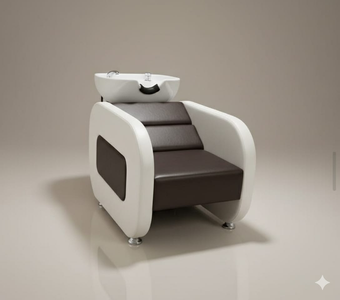 Premium Salon Shampoo Chair with Ceramic Basin | Professional Hair Wash Station