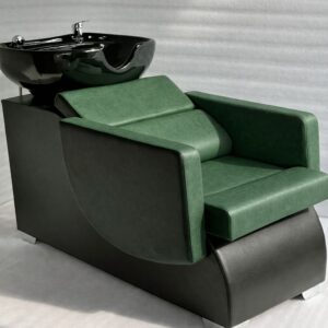 Luxury Reclining Salon Shampoo Bed with Ceramic Basin | Professional Hair Wash Spa Station