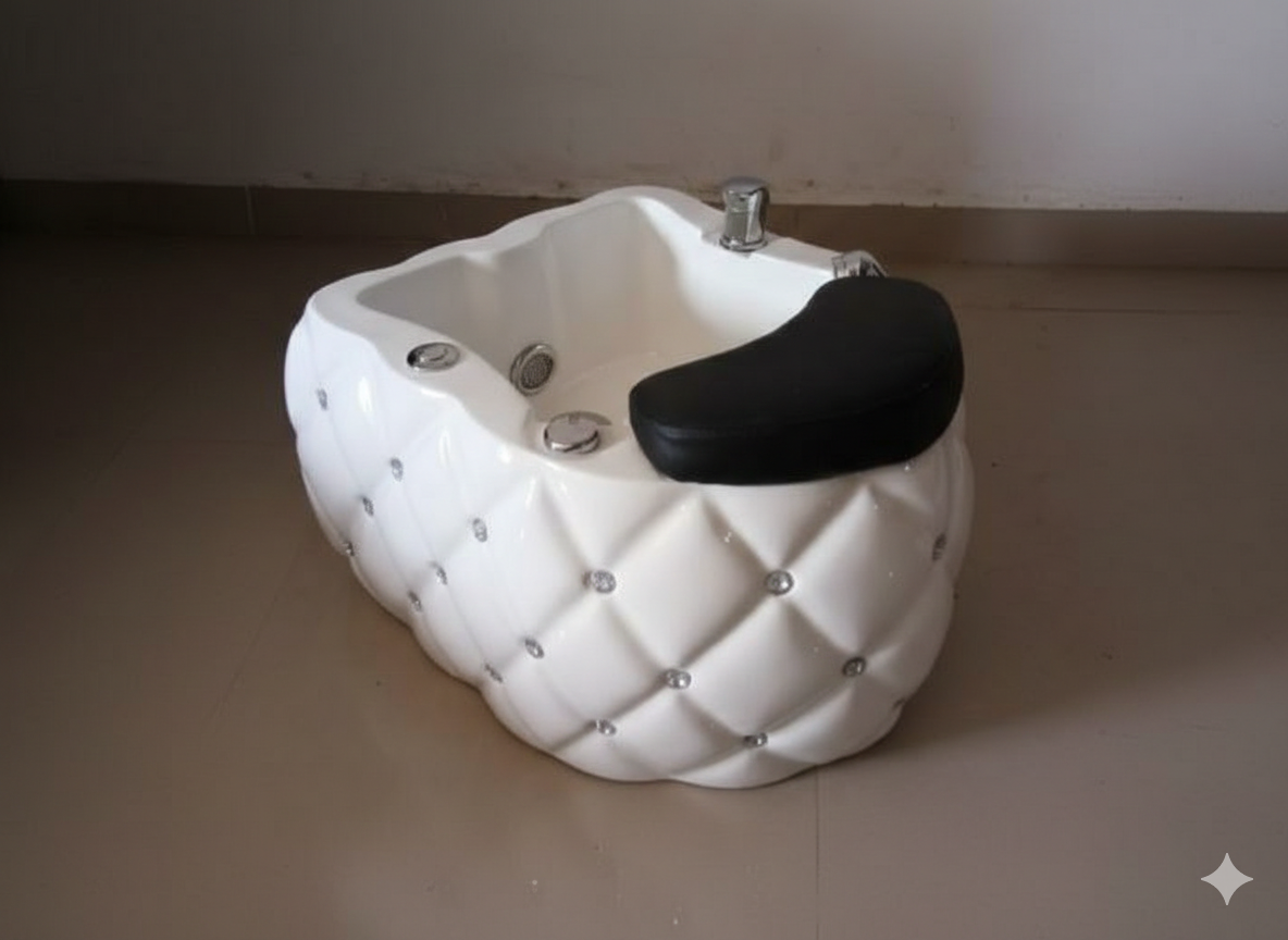 Luxury Pedicure Spa Basin | Professional Nail Salon Foot Spa Tub