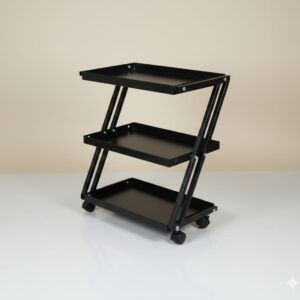 Metal Salon Trolley with Wheels | Professional Beauty Salon Equipment Cart